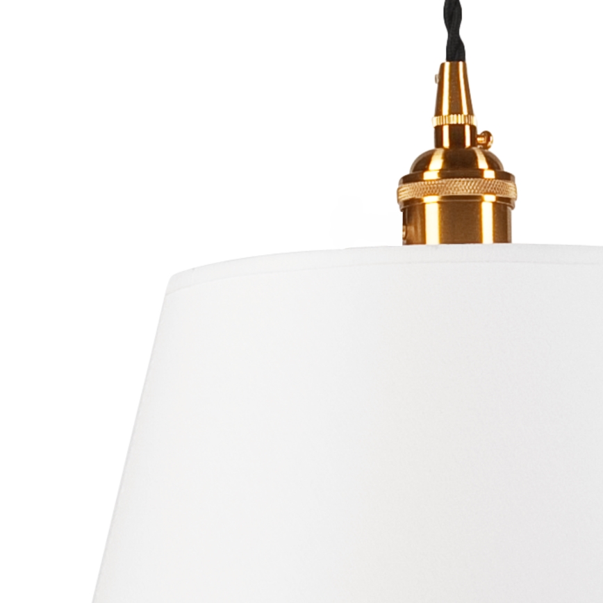 Висящ полилей NELLY 1xE27/60W/230V бял/мед