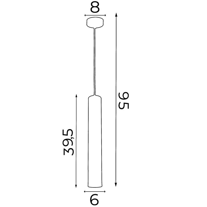 Висящ полилей NEST 1xGU10/8W/230V бял/лъскав хром