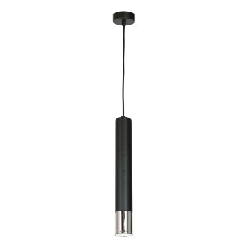 Висящ полилей NEST 1xGU10/8W/230V черен/лъскав хром