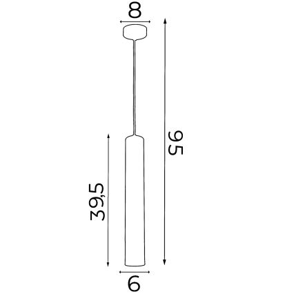 Висящ полилей NEST 1xGU10/8W/230V черен/лъскав хром