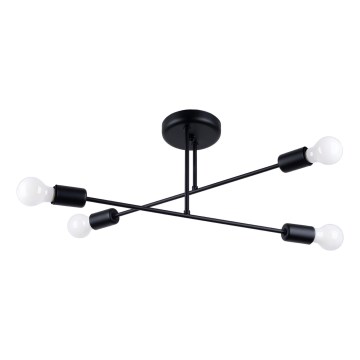 Висящ полилей NORAH 4xE27/15W/230V черен