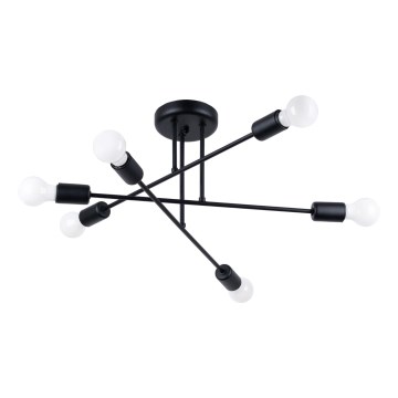 Висящ полилей NORAH 6xE27/15W/230V черен