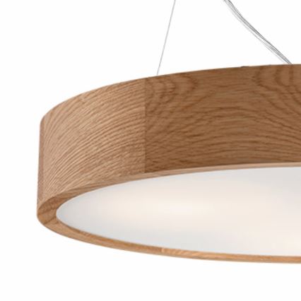 Висящ полилей OAK 2xE27/60W/230V дъб Ø 37 см