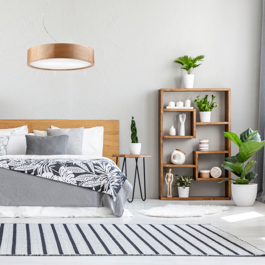 Висящ полилей OAK 2xE27/60W/230V дъб Ø 37 см