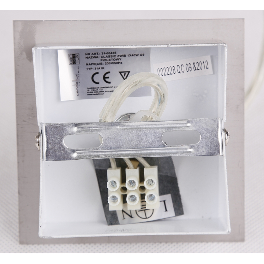 Висящ полилей ODEN 1xG9/40W/230V Ø 12 см