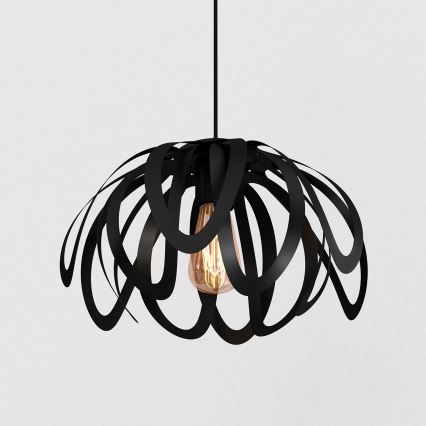 Висящ полилей ORCHID 1xE27/60W/230V черен