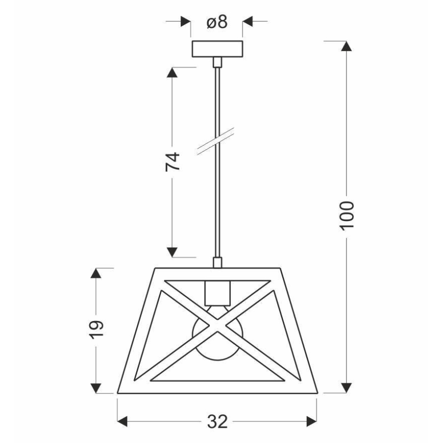 Висящ полилей ORIGAMI 1xE27/40W/230V