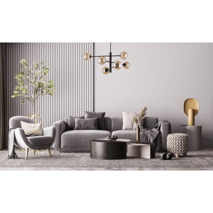 Висящ полилей ORO 6xG9/12W/230V черен/златист