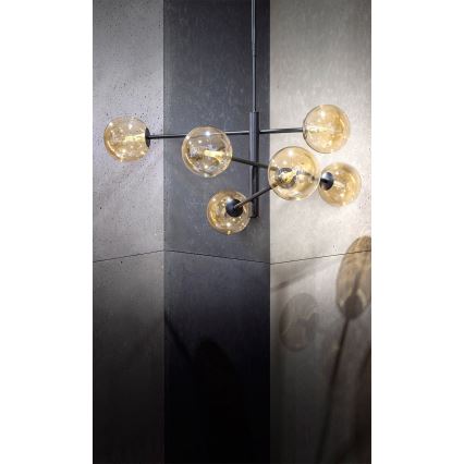 Висящ полилей ORO 6xG9/12W/230V черен/златист