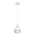 Висящ полилей OVAL 1xE27/60W/230V бял