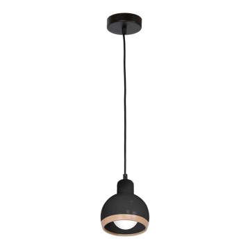 Висящ полилей OVAL 1xE27/60W/230V черен