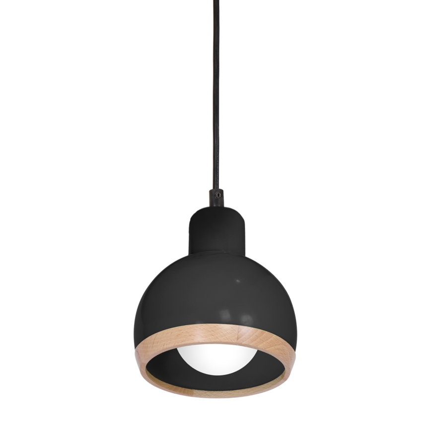 Висящ полилей OVAL 1xE27/60W/230V черен