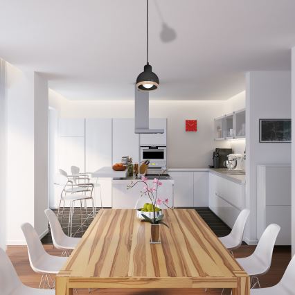 Висящ полилей OVAL 1xE27/60W/230V черен