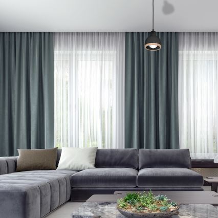 Висящ полилей OVAL 1xE27/60W/230V черен