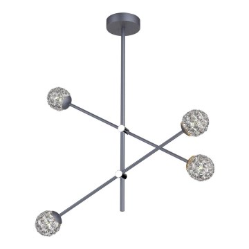 Висящ полилей PAKSOS 4xG9/5W/230V сив