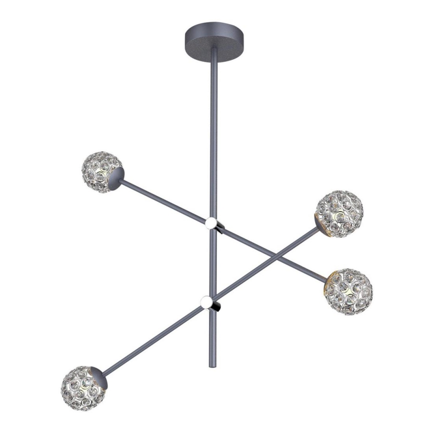Висящ полилей PAKSOS 4xG9/5W/230V сив