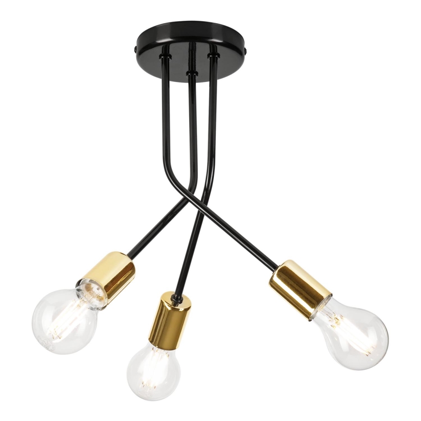 Висящ полилей PRIYA 3xE27/15W/230V черен