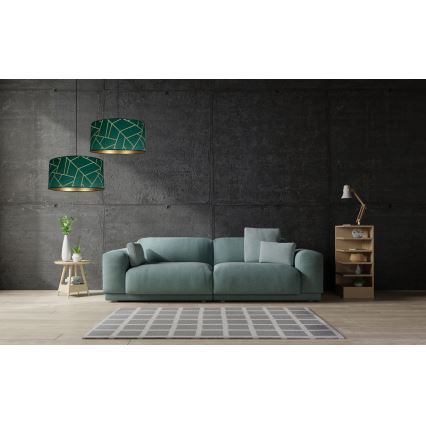 Висящ полилей RELLA 1xE27/60W/230V зелен/златист