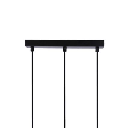 Висящ полилей RENO 3xE27/40W/230V черен/кафяв