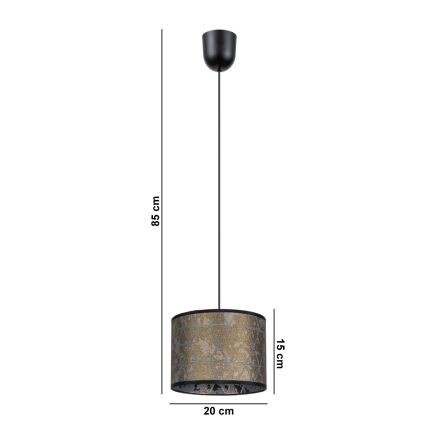 Висящ полилей REZO 1xE27/60W/230V златист