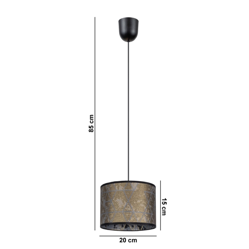 Висящ полилей REZO 1xE27/60W/230V златист