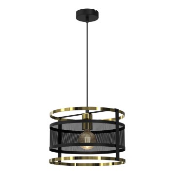 Висящ полилей RIM 1xE27/60W/230V черен/златист