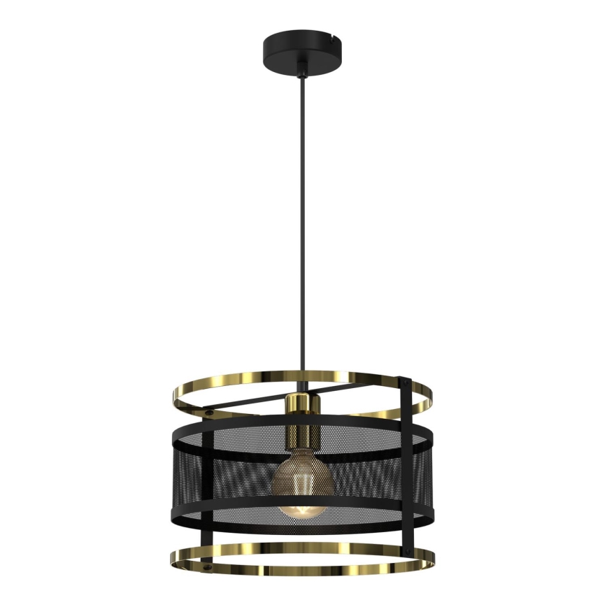 Висящ полилей RIM 1xE27/60W/230V черен/златист