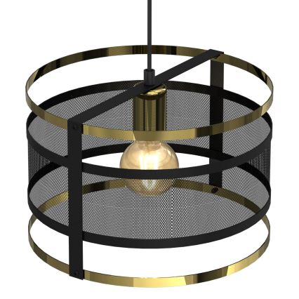 Висящ полилей RIM 1xE27/60W/230V черен/златист