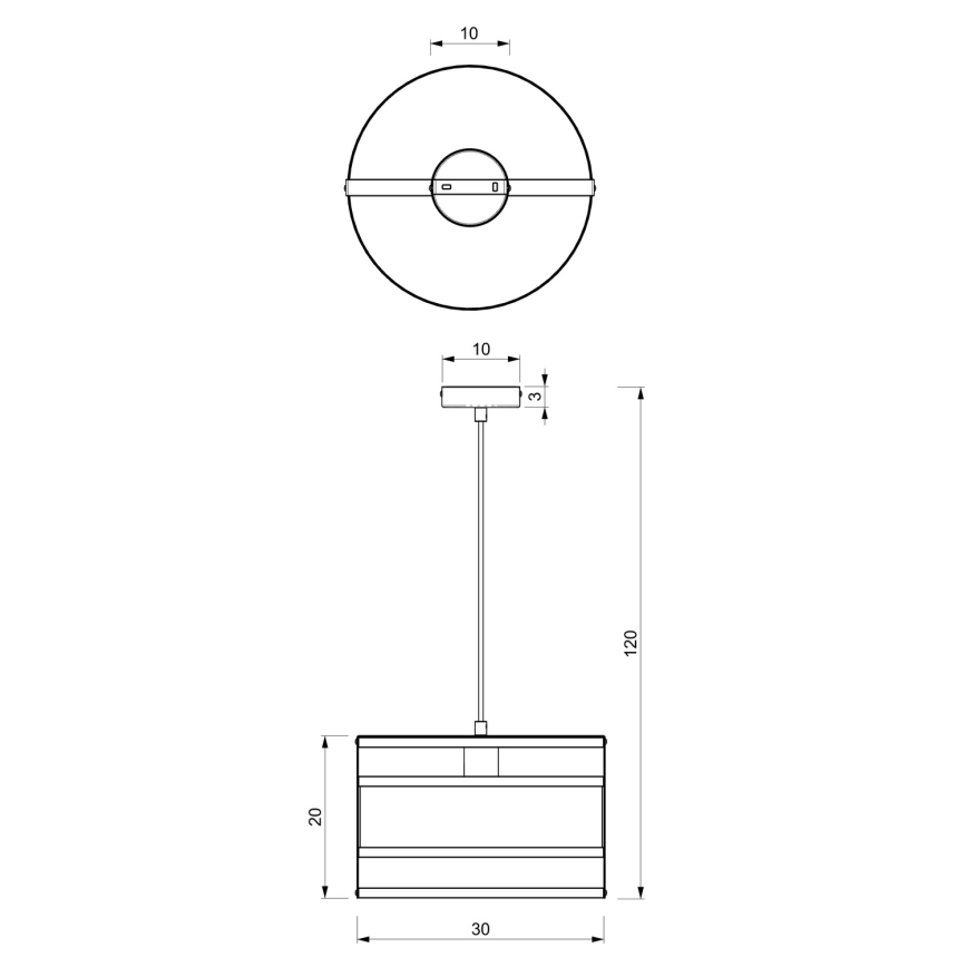 Висящ полилей RIM 1xE27/60W/230V черен/златист