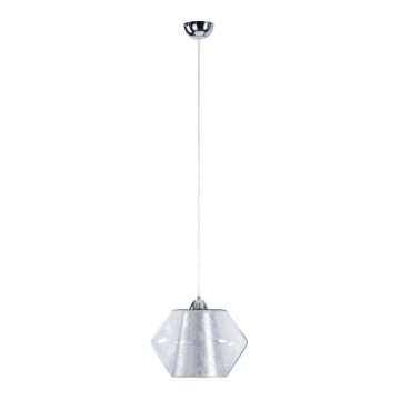 Висящ полилей RODOES 1xE27/60W/230V сребрист