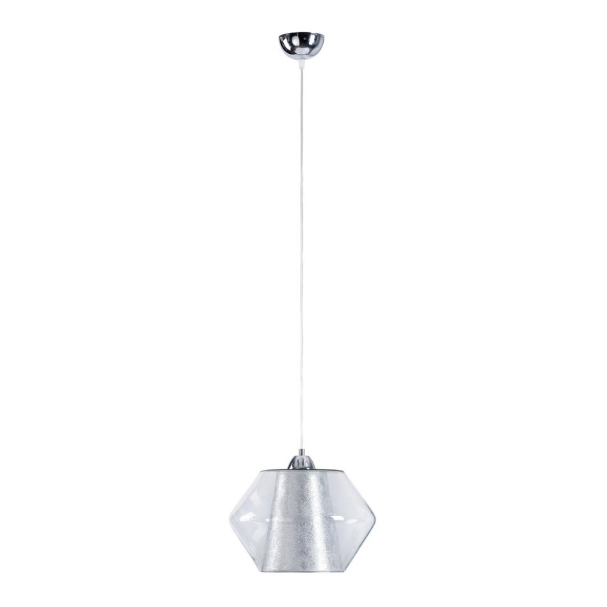 Висящ полилей RODOES 1xE27/60W/230V сребрист