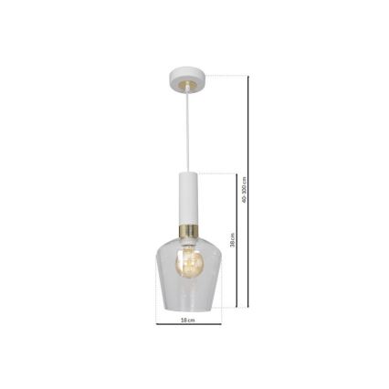 Висящ полилей ROMA WHITE 1xE27/60W/230V