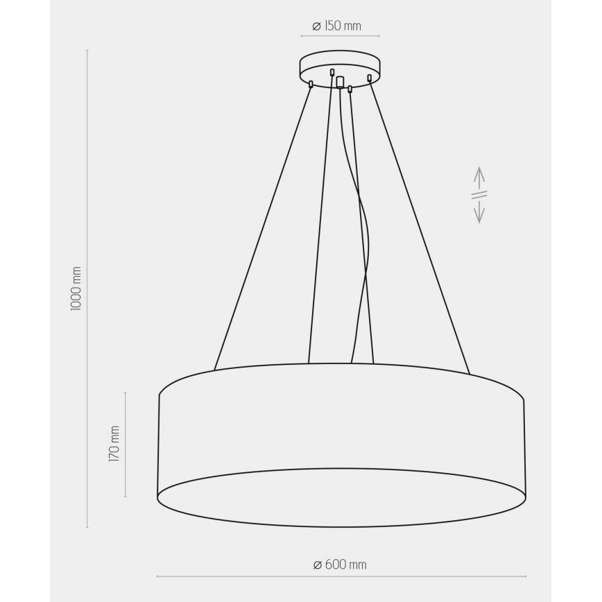 Висящ полилей RONDO 4xE27/15W/230V зелен