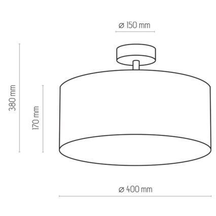 Висящ полилей RONDO 4xE27/15W/230V ⌀ 40 см бежов