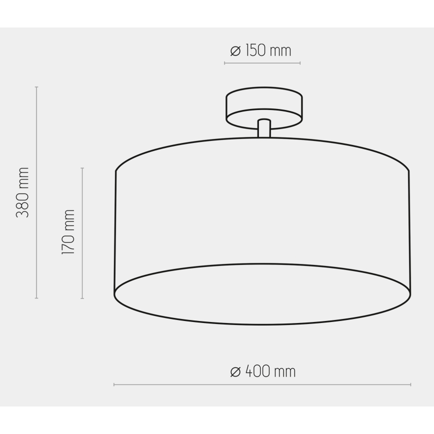Висящ полилей RONDO 4xE27/15W/230V ⌀ 40 см син