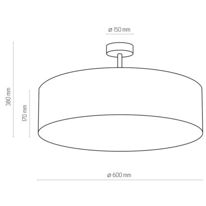 Висящ полилей RONDO 4xE27/15W/230V ⌀ 60 см бежов
