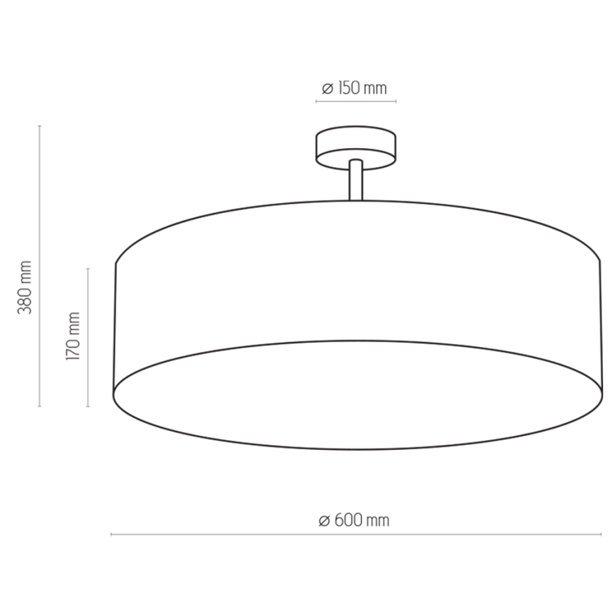 Висящ полилей RONDO 4xE27/15W/230V ⌀ 60 см бежов