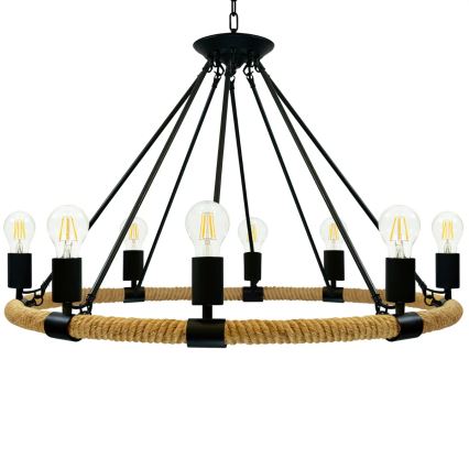 Висящ полилей ROPE ARTHUR 8xE27/20W/230V