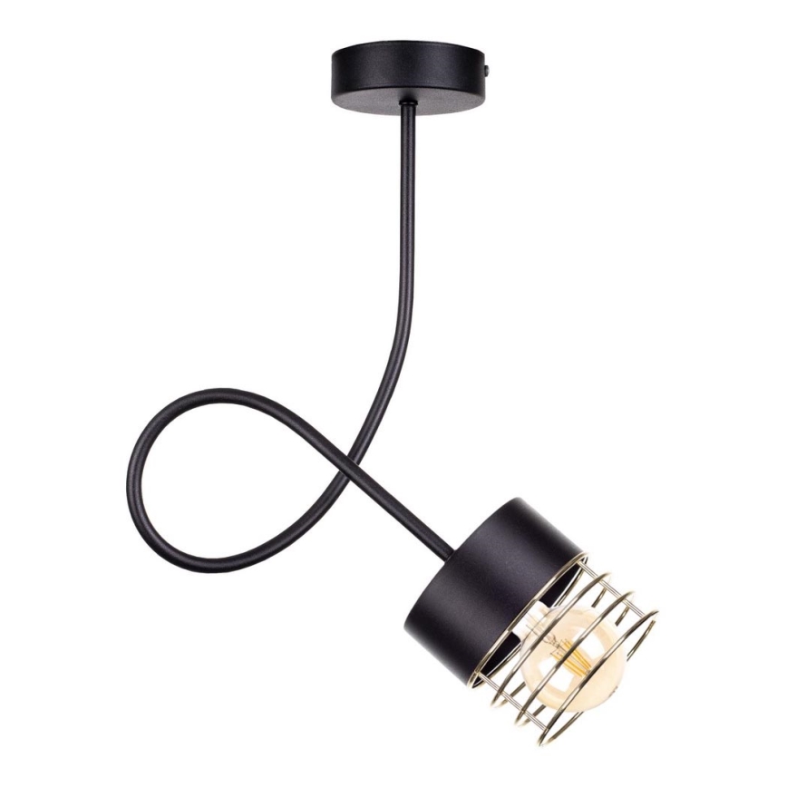 Висящ полилей ROY 1xE27/60W/230V черен