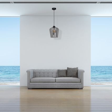 Висящ полилей SANTIAGO 1xE27/60W/230V черен