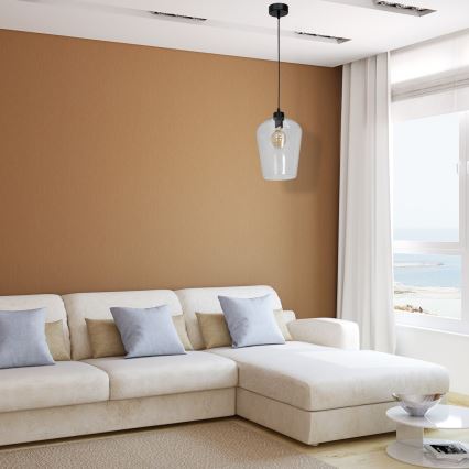 Висящ полилей SANTIAGO 1xE27/60W/230V прозрачен
