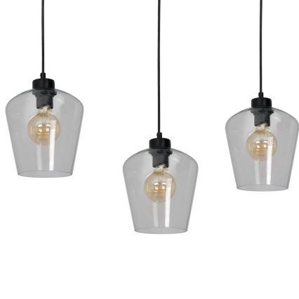 Висящ полилей SANTIAGO 3xE27/60W/230V прозрачен