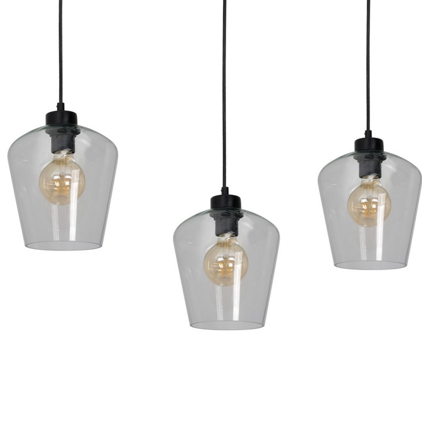 Висящ полилей SANTIAGO 3xE27/60W/230V прозрачен