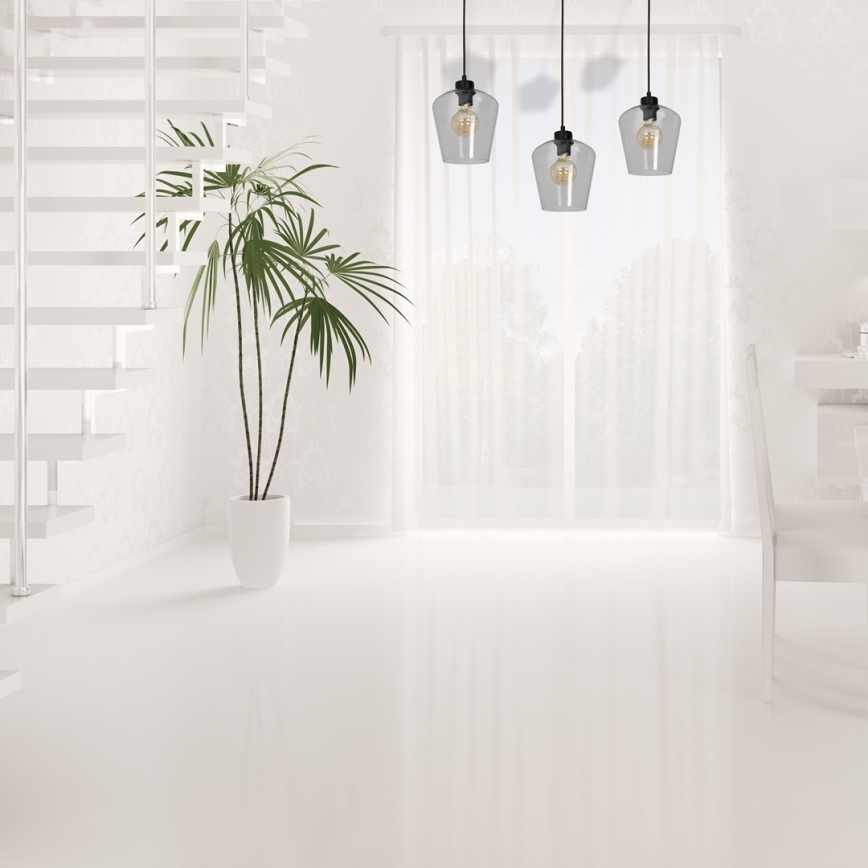 Висящ полилей SANTIAGO 3xE27/60W/230V прозрачен