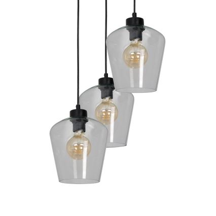 Висящ полилей SANTIAGO 3xE27/60W/230V прозрачен