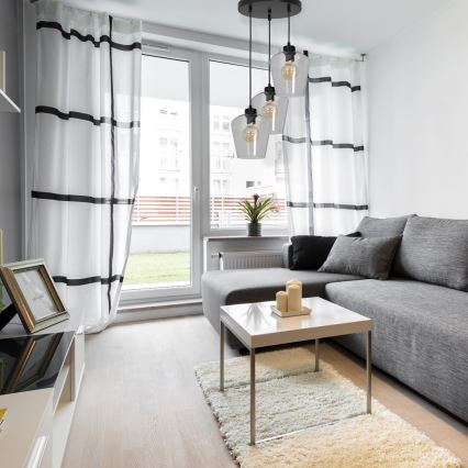 Висящ полилей SANTIAGO 3xE27/60W/230V прозрачен