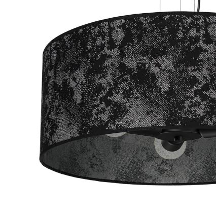 Висящ полилей SATINO 3xE27/60W/230V черен/сив