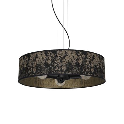 Висящ полилей SATINO 3xE27/60W/230V черен/златист