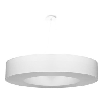 Висящ полилей SATURNO 8xE27/60W/230V ⌀ 90см бял