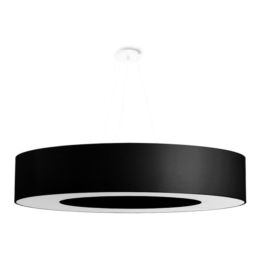 Висящ полилей SATURNO 8xE27/60W/230V ⌀ 90см черен